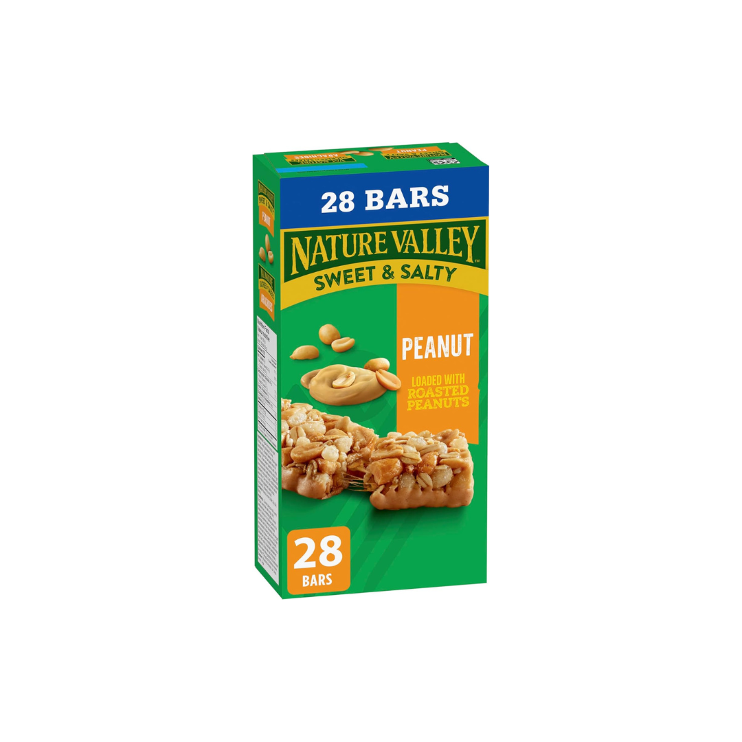 NATURE VALLEY - VALUE PACK SIZE - Peanut Butter Chewy Nut Granola Bars, Pack of 28 Bars