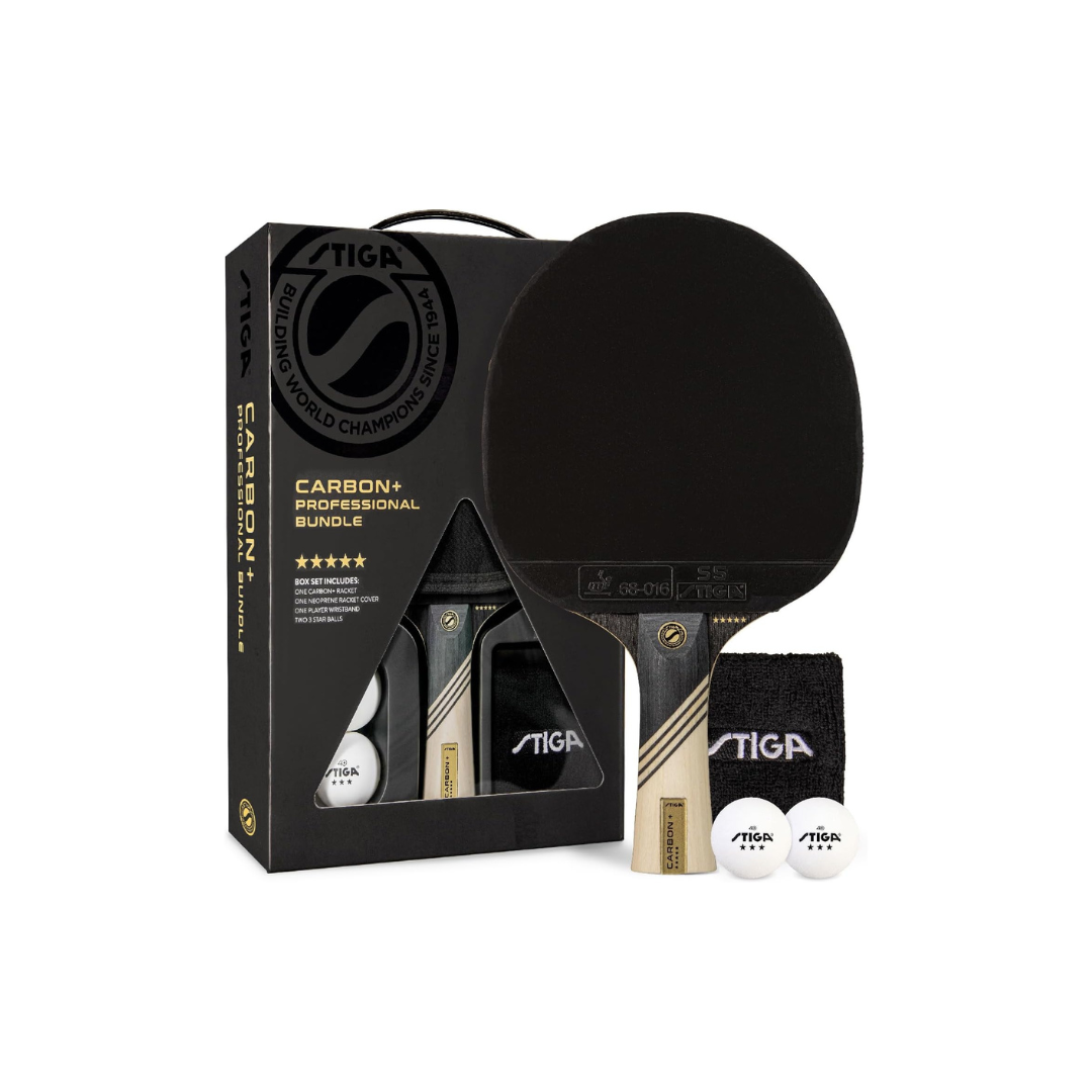 STIGA Carbon+ Bundle Ping Pong Paddle Set