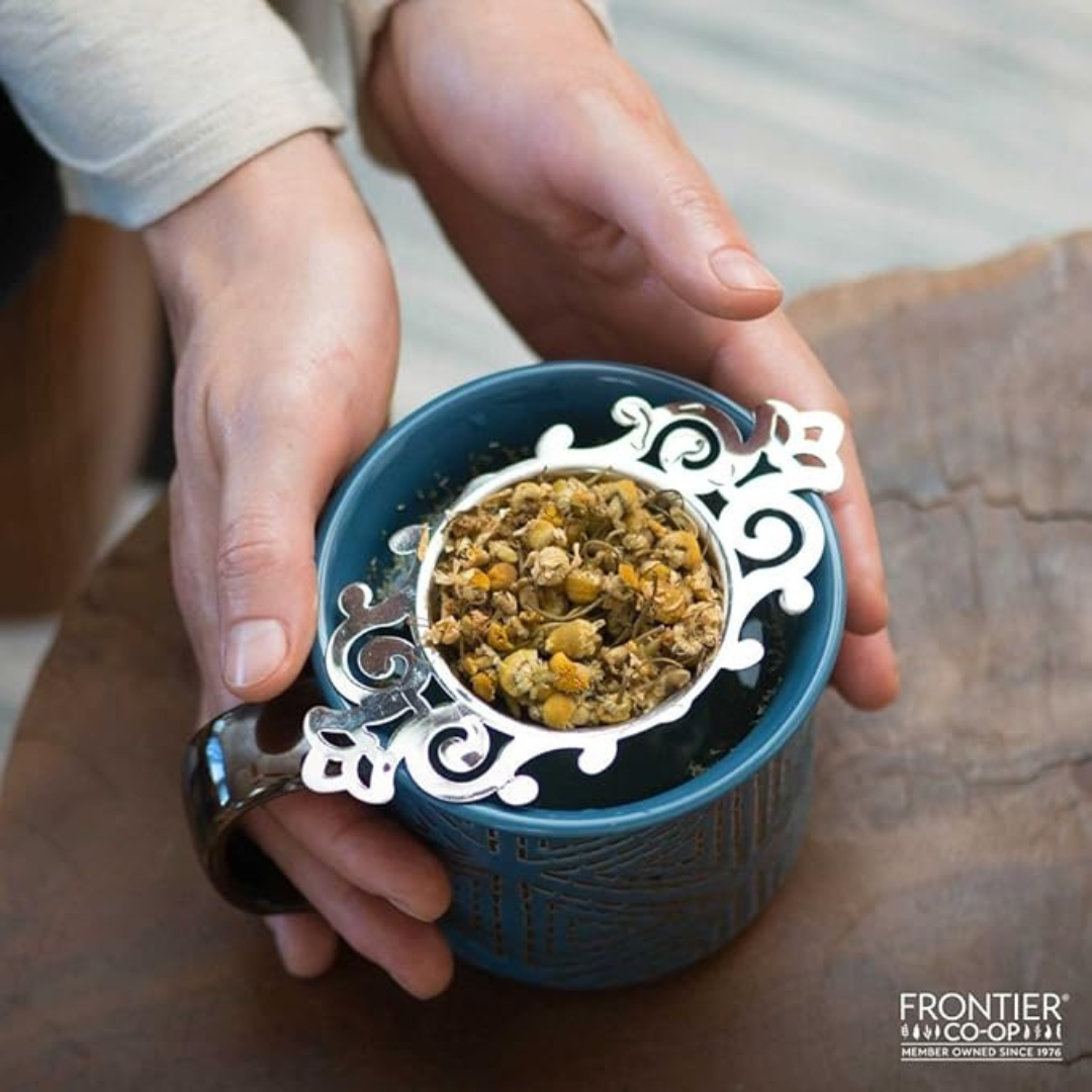 Frontier Co-op Organic Chamomile Flowers, German, Whole, 1 Pound Bulk Bag