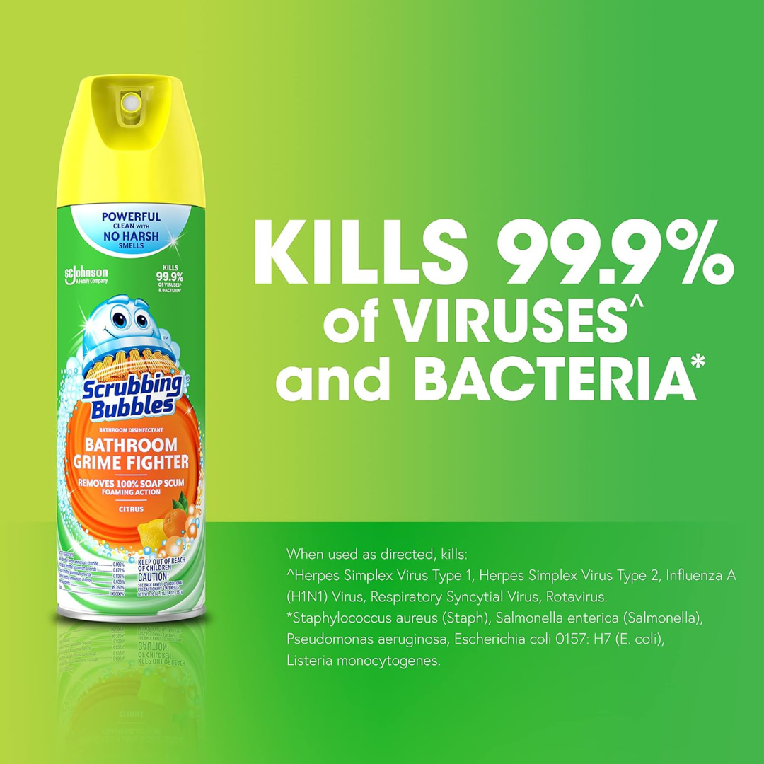 Scrubbing Bubbles Bathroom Grime Fighter Aerosol