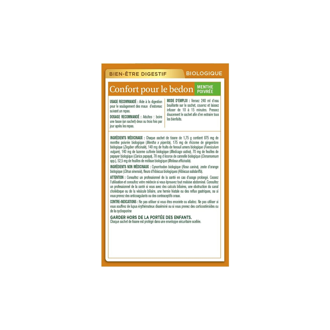 Traditional Medicinals - Organic Belly Comfort Peppermint Herbal Tea (Pack of 1) 16 Tea Bags Total