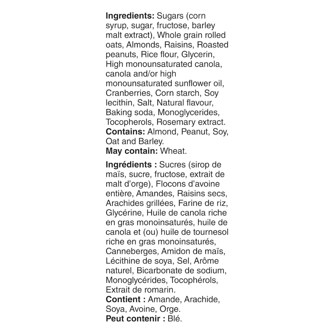 NATURE VALLEY - VALUE PACK SIZE - Fruit and Nut, Almonds, Raisins, Peanuts, Cranberries Granola Bars, Pack of 28 Bars