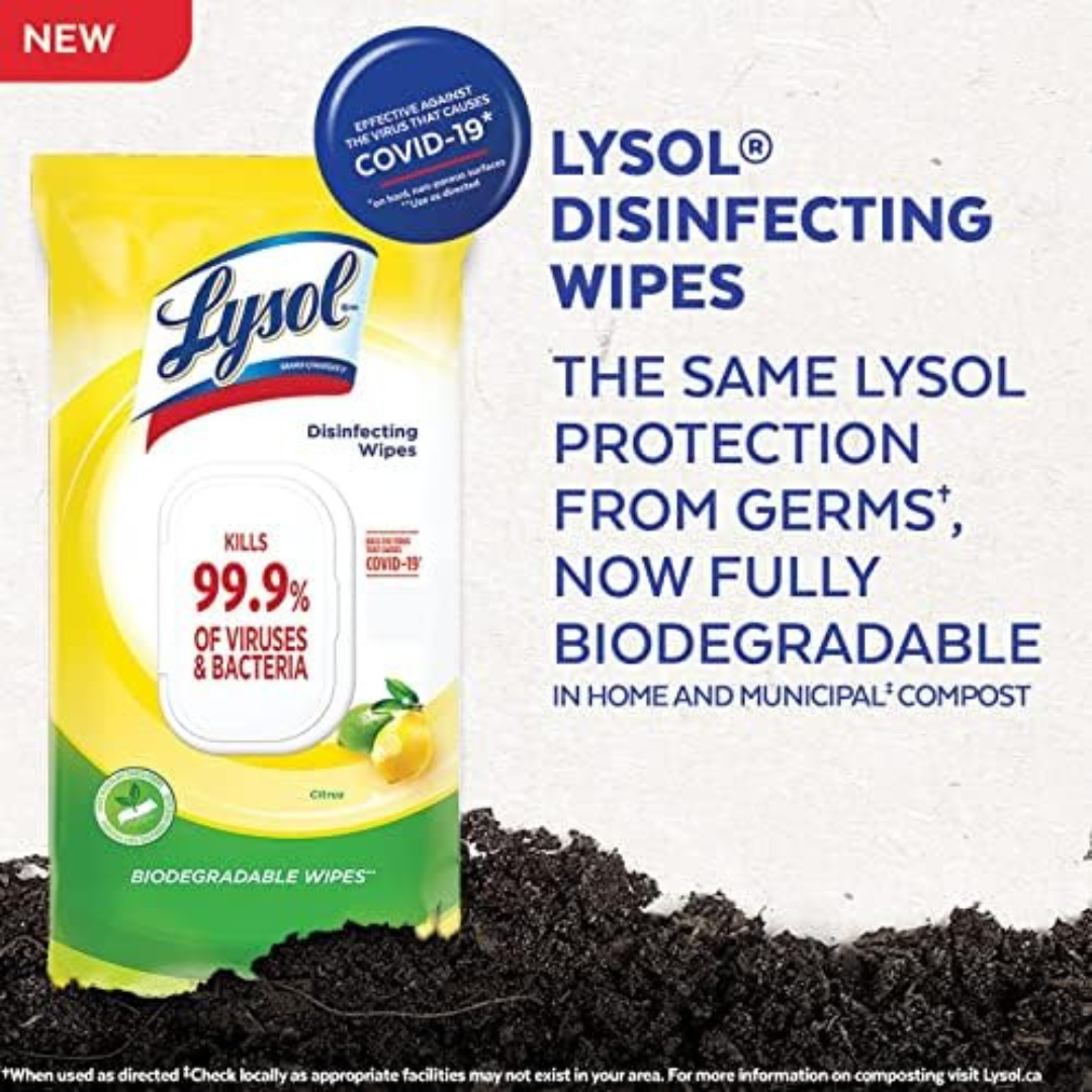 Lysol Disinfecting Wipes Flatpack, Citrus