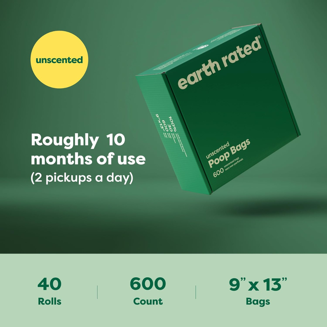 Earth Rated, Dog Poop Bags 600 Count