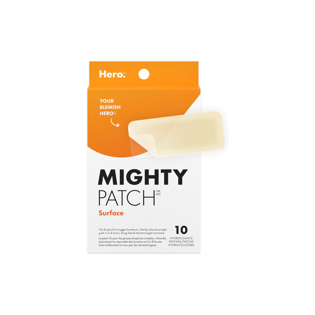 Mighty Patch Surface from Hero Cosmetics - Bigger patch for larger blemish areas (10 Count)