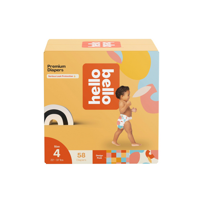 Hello Bello Premium Diapers Size 4, 58ct