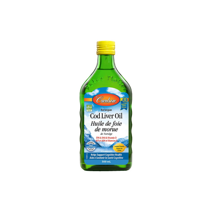 Carlson - Cod Liver Oil, 1100 mg Omega-3s + A & D3, Lemon, 500 mL