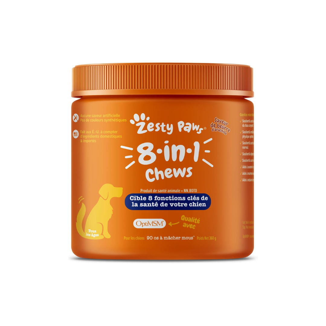 Zesty Paws 8-in-1 Dog Multivitamin Chewables - Digestive & Immune Support