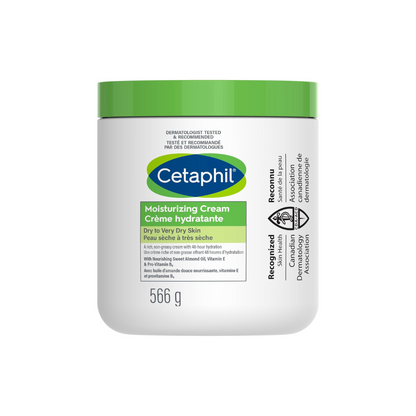 Cetaphil Moisturizing Cream with Sweet Almond Oil & Glycerin, 48hr Hydration 566g