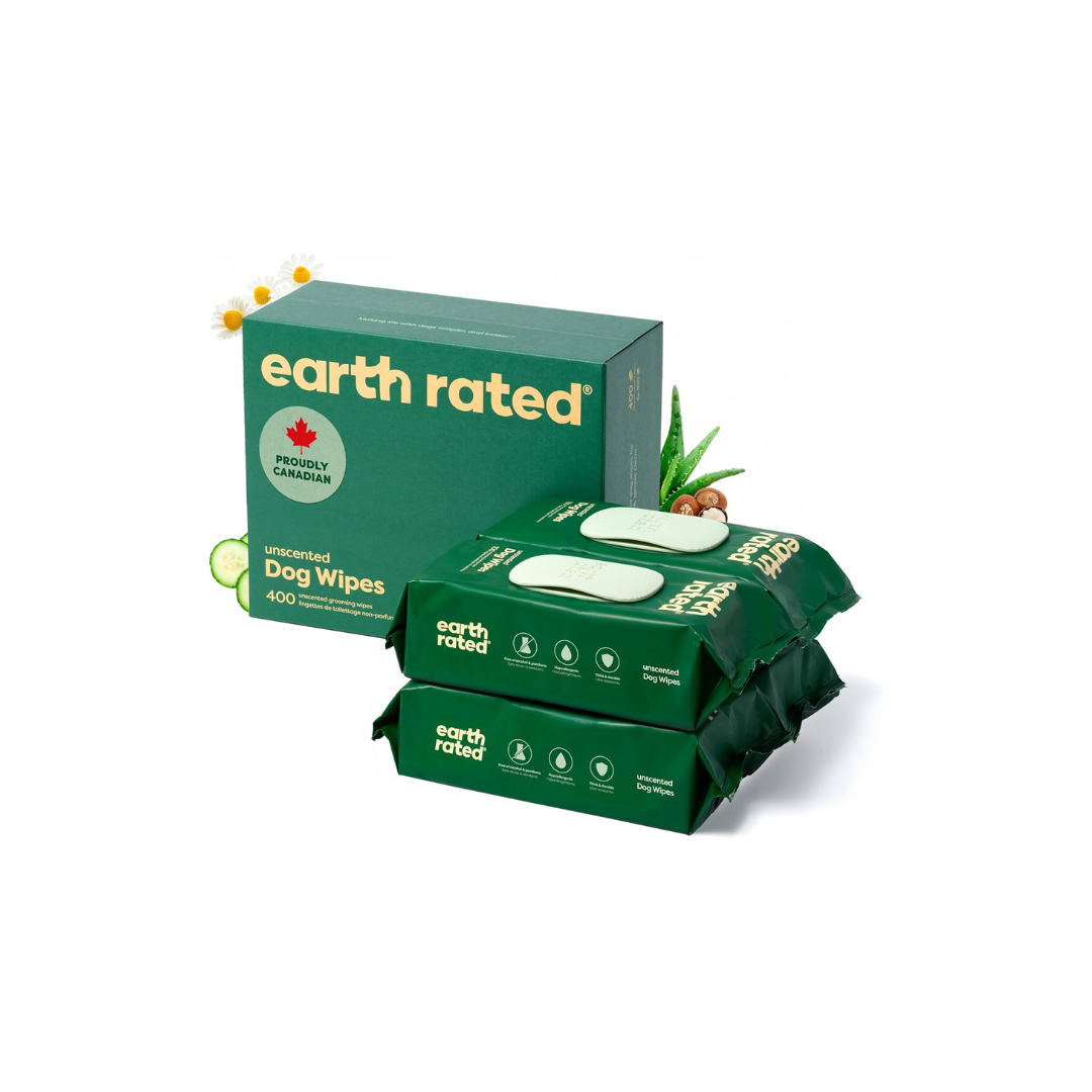Earth Rated Pet Grooming Wipes for Dogs and Cats 400 Count