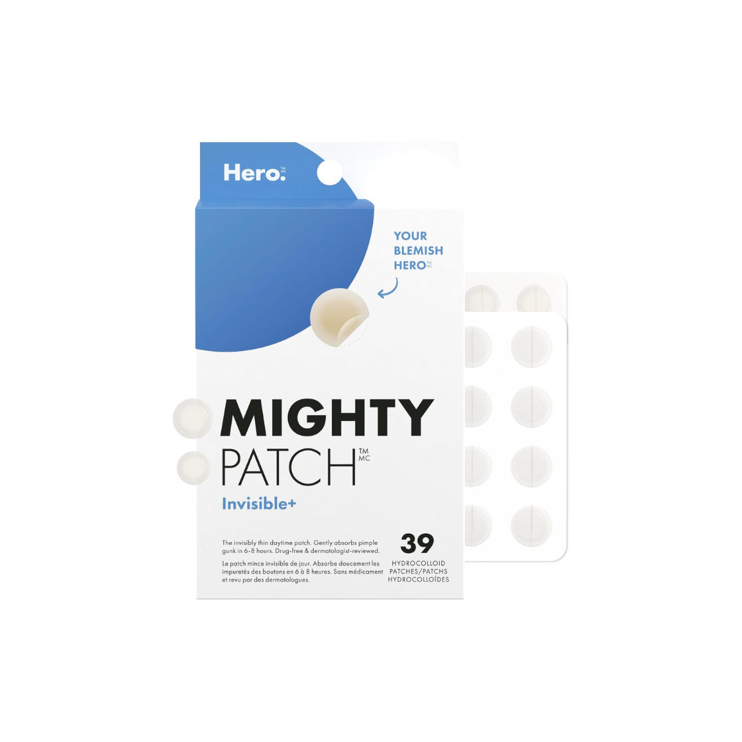 Mighty Patch Invisible+ - Ultra Thin Invisible Hydrocolloid Patch Spot Treatment (39 count)