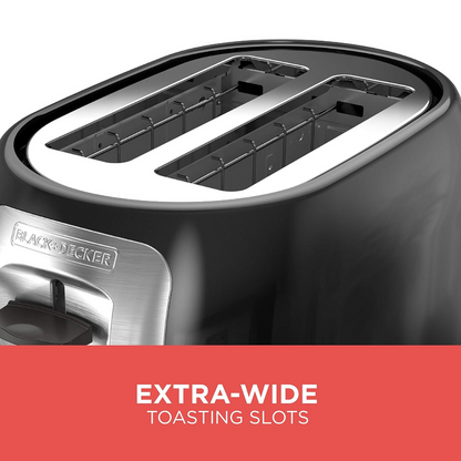 BLACK+DECKER 2-Slice Extra Wide Slot Toaster