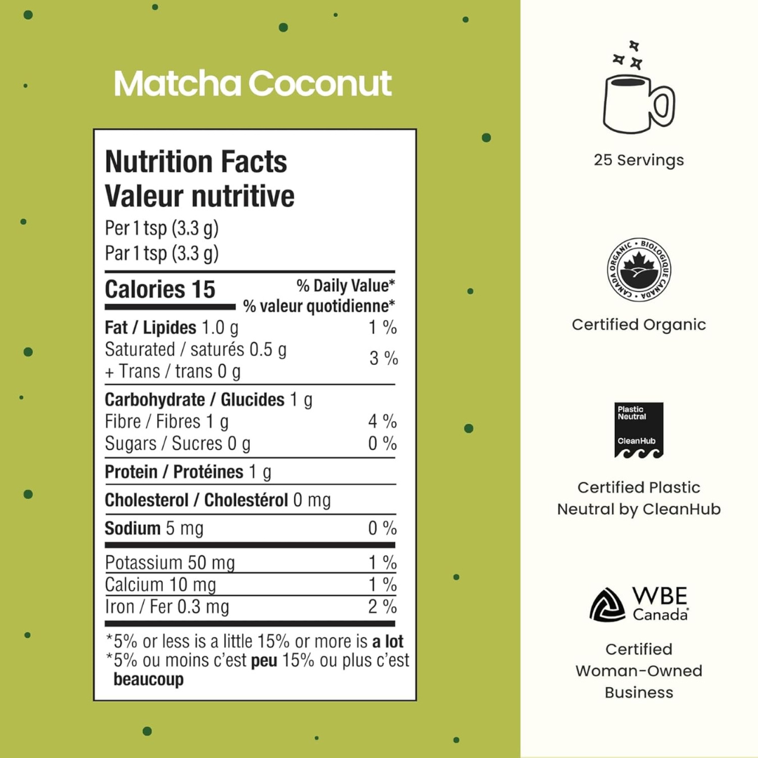 Blume Superfoods Latte Matcha Green Tea Powder 30 Servings