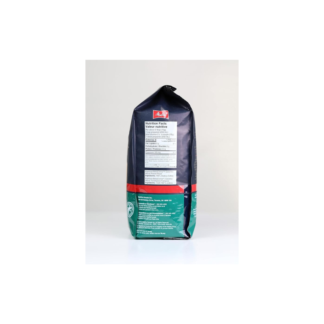Melitta Colombia Altura Blend Whole Bean Coffee, Rainforest Alliance Certified, Medium Roast, Arabica Beans, 907g