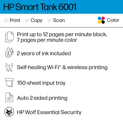 HP Smart Tank 6001 Wireless