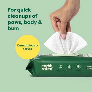 Earth Rated Pet Grooming Wipes for Dogs and Cats 400 Count