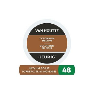 Van Houtte Colombian Medium Roast K-Cup Coffee Pods, 48 Count For Keurig Coffee Makers