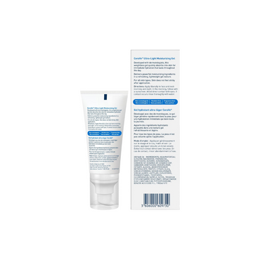 CeraVe Ultra-Light Moisturizing Gel, Lightweight Face Moisturizer with Ceramides, 52 Ml