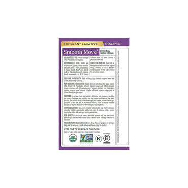 Traditional Medicinals - Organic Smooth Move Laxative Herbal Tea (Pack of 1)- 16 Tea Bags Total