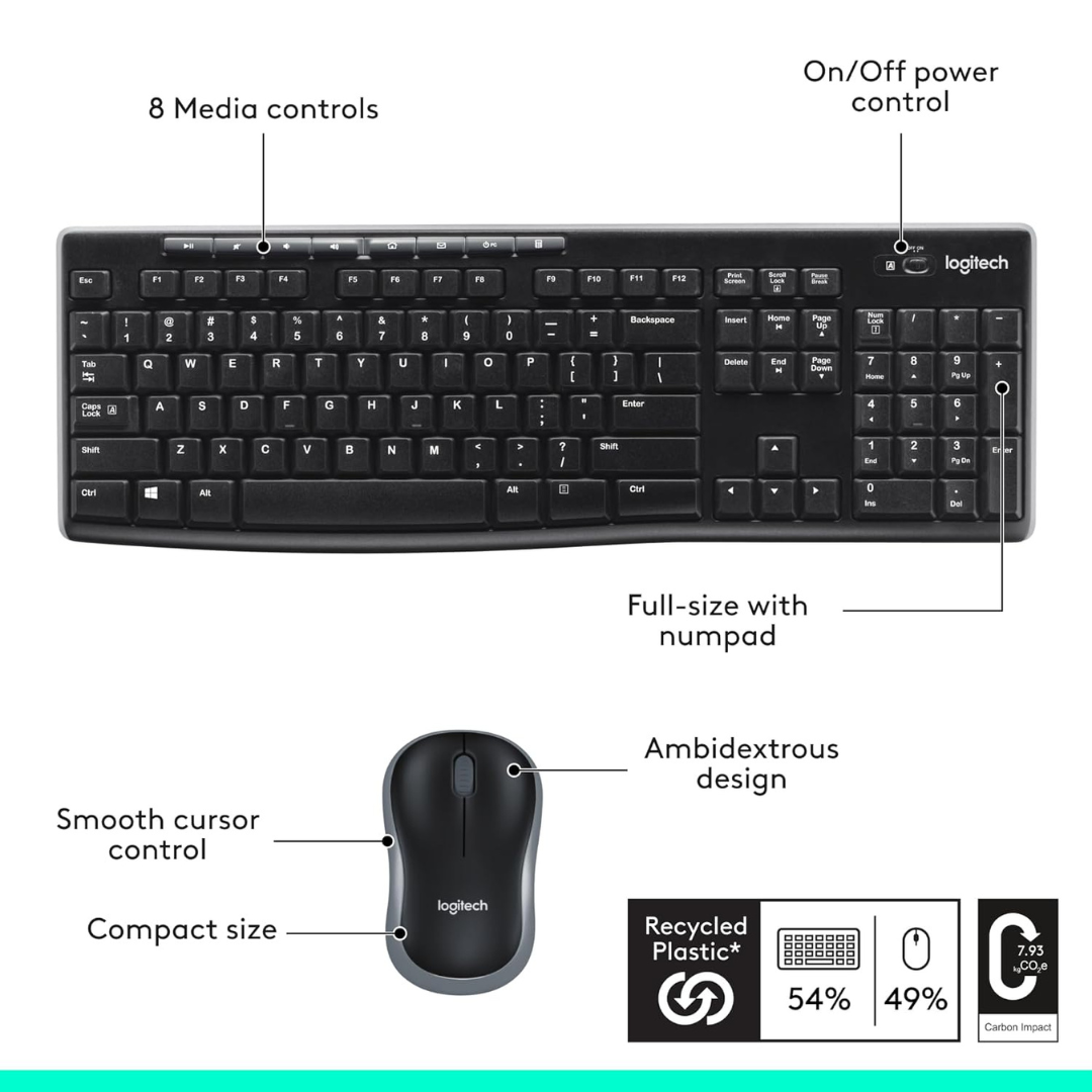 Logitech MK270 Wireless Keyboard and Mouse