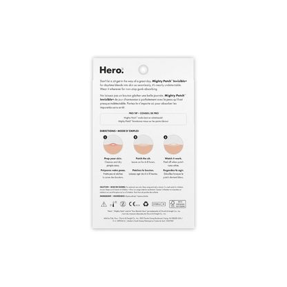Mighty Patch Invisible+ - Ultra Thin Invisible Hydrocolloid Patch Spot Treatment (39 count)