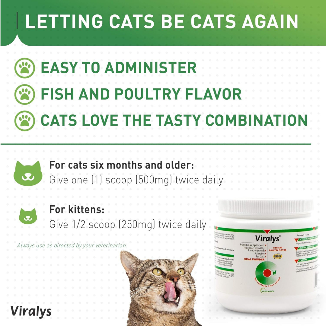 Vetoquinol Viralys Daily L-Lysine Powder