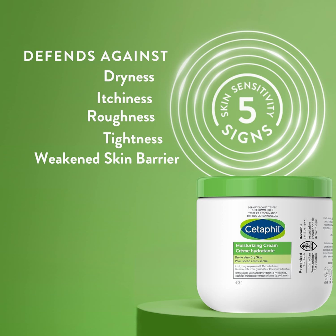 Cetaphil Moisturizing Cream with Sweet Almond Oil & Glycerin, 48hr Hydration 566g