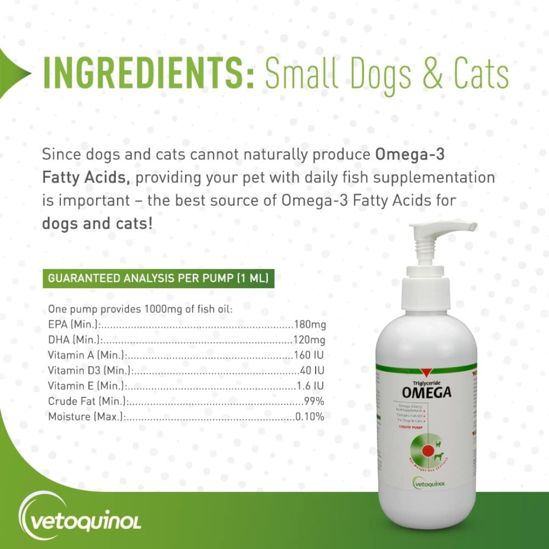 Vetoquinol Triglyceride Liquid Omega 3 Supplement