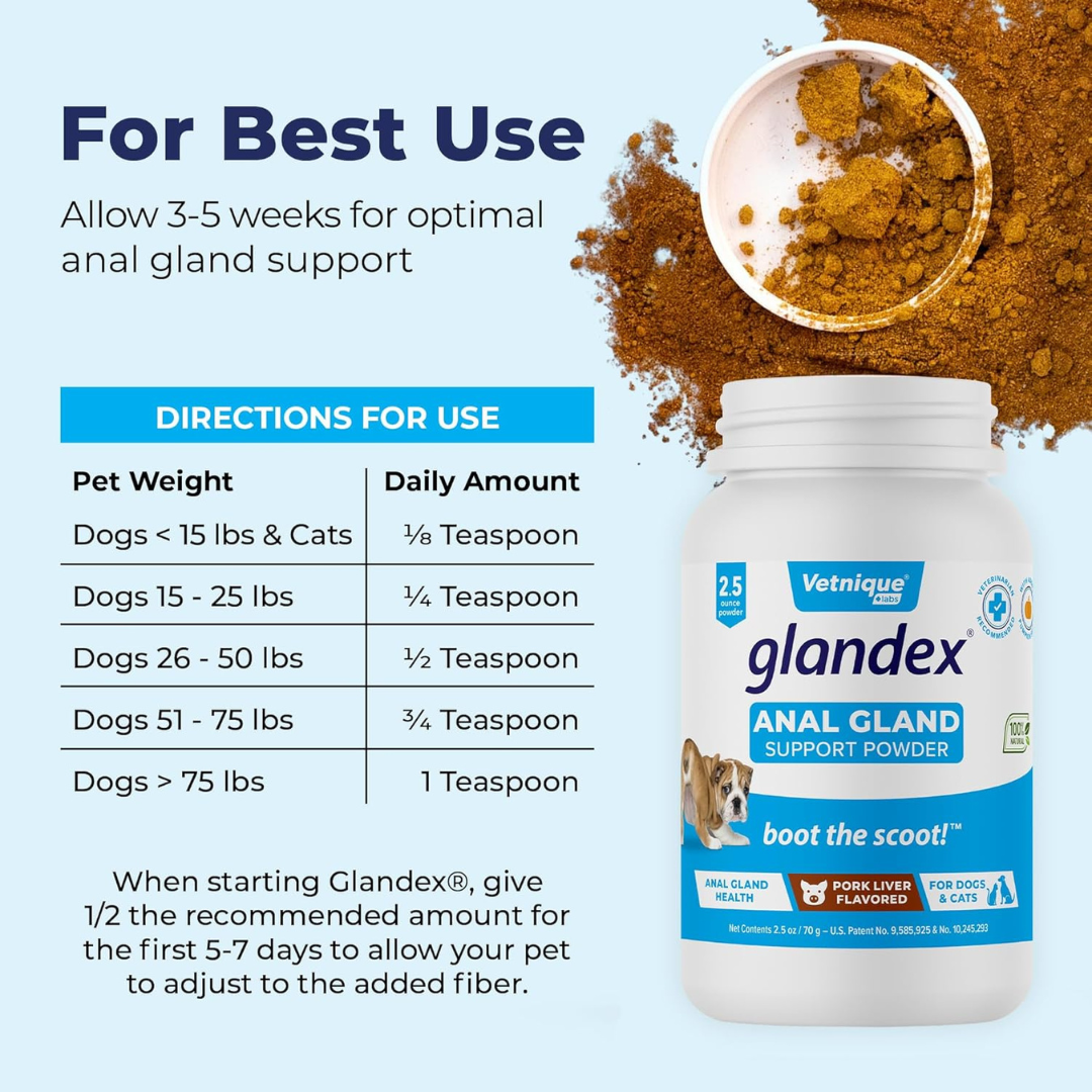 Glandex Dog & Cat Anal Gland Fiber Supplement Powder