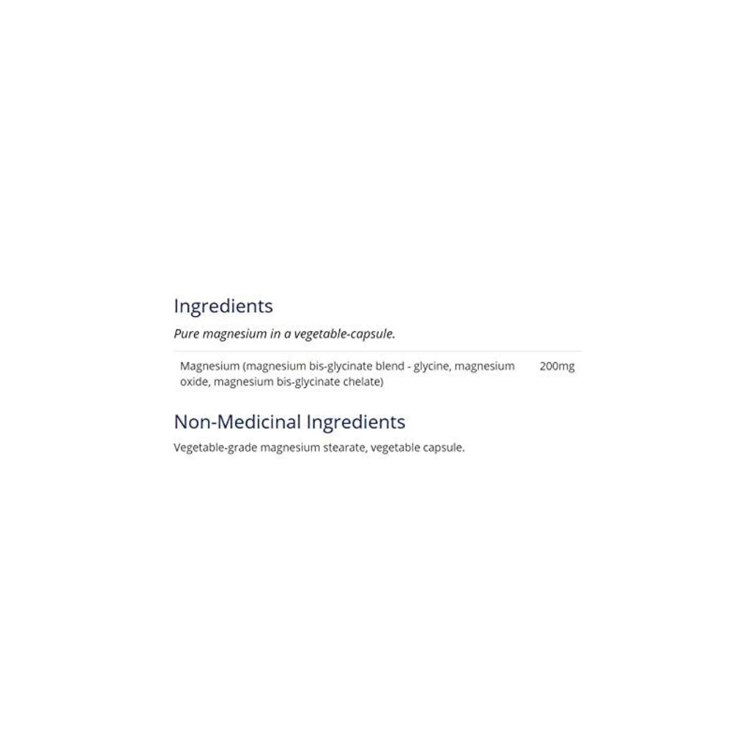 CanPrev Pure Magnesium Bisglycinate 200mg, Gentle, 240 V-Caps