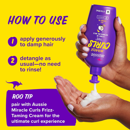 Aussie Leave-In Detangling Milk Miracle Curls 6.7 Ounce