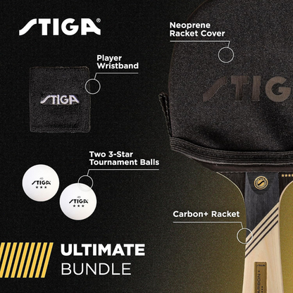 STIGA Carbon+ Bundle Ping Pong Paddle Set