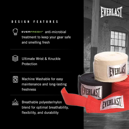Everlast Core 120” Hand Wraps 3-Pack