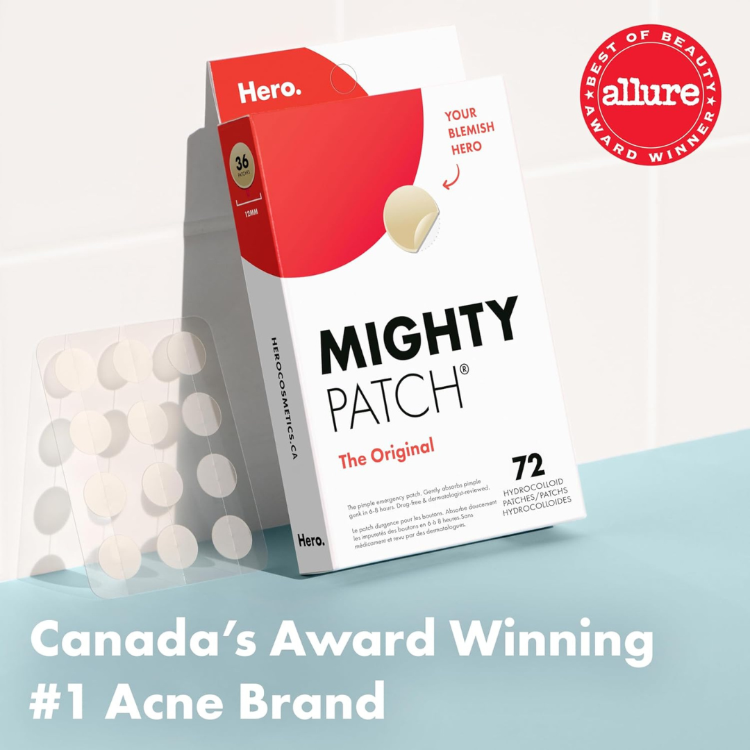 Mighty Patch Original from Hero Cosmetics - Hydrocolloid Pimple Patch, (72 Count)