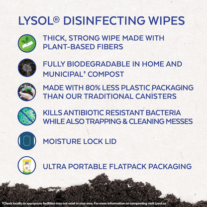 Lysol Disinfecting Wipes Flatpack, Citrus