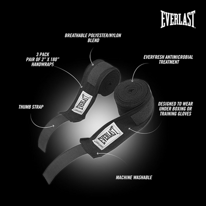 Everlast Core 120” Hand Wraps 3-Pack