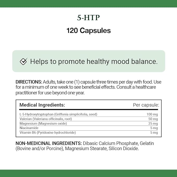 Nature's Bounty 5-HTP Pills and Supplement