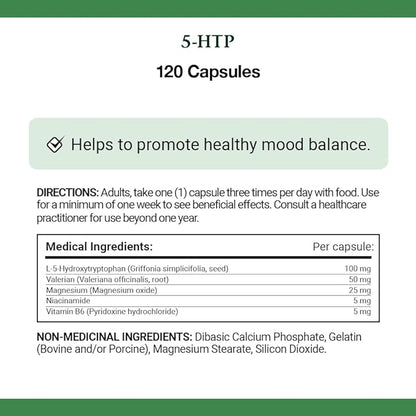 Nature's Bounty 5-HTP Pills and Supplement