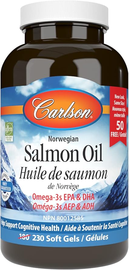 Carlson - Norwegian Salmon Oil, 500 mg, 180+50 Softgels