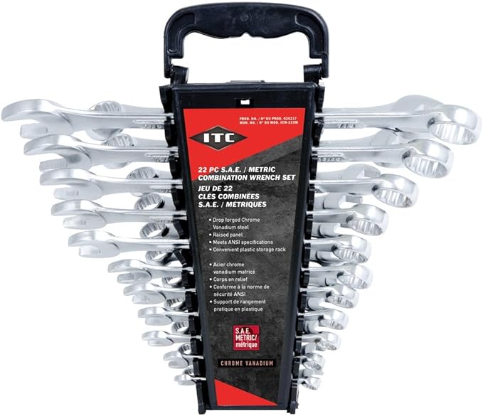 ITC 22-Piece S.A.E./Metric Combination Wrench Set