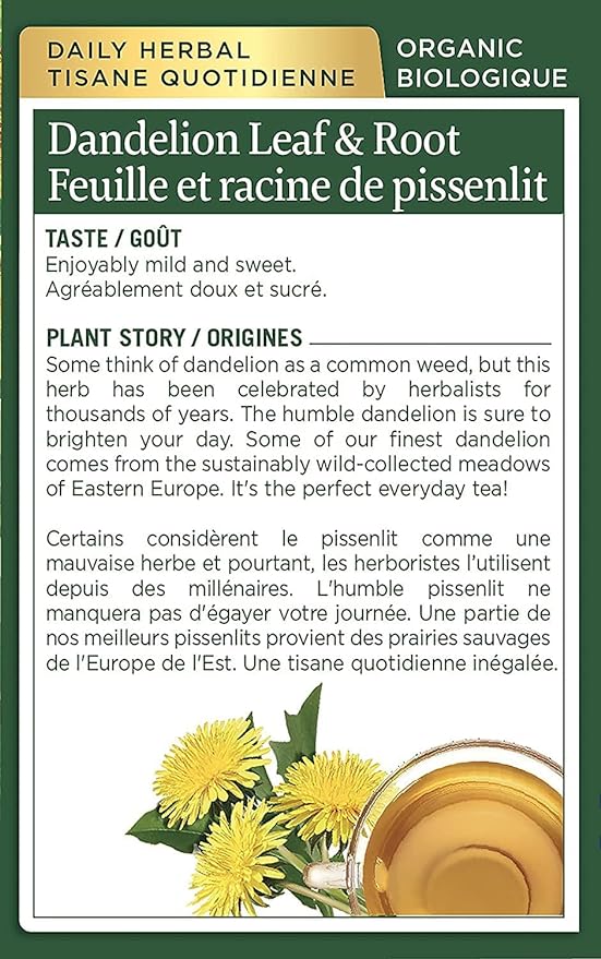 Traditional Medicinals Organic Dandelion Leaf and Root Herbal Tea