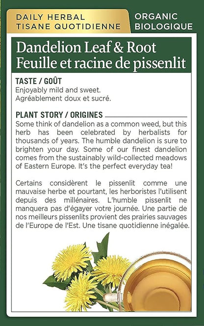 Traditional Medicinals Organic Dandelion Leaf and Root Herbal Tea