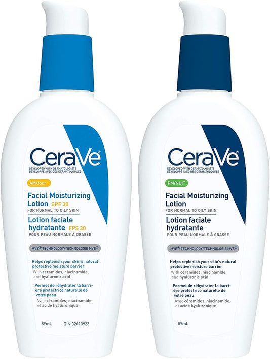 CeraVe Daily Day and Night Face Moisturizer Bundle