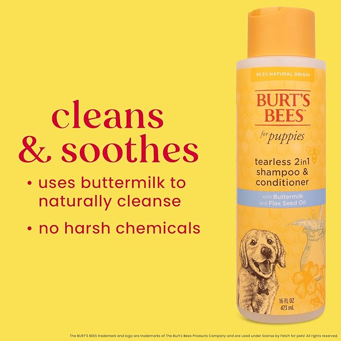 Burt's Bees for Puppies Natural Tearless 2 in 1 Shampoo and Conditioner