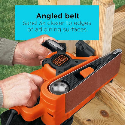 BLACK+DECKER Belt Sander with Dust Bag