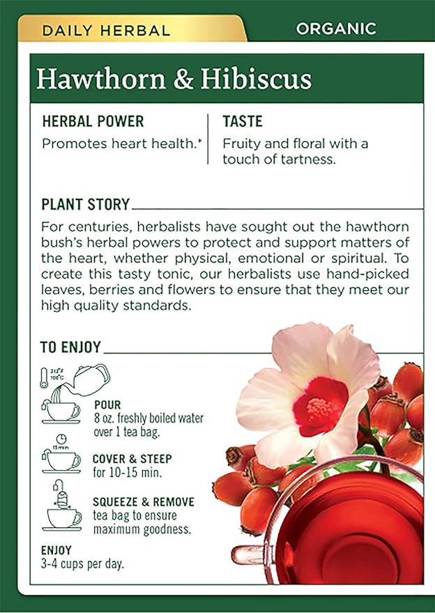 Traditional Medicinals Organic Heart Tea Hawthorn Hibiscus