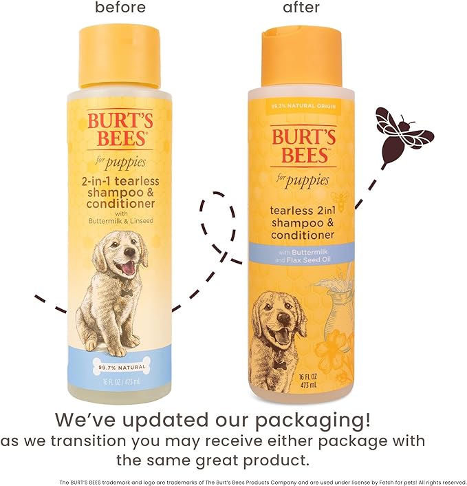 Burt's Bees for Puppies Natural Tearless 2 in 1 Shampoo and Conditioner