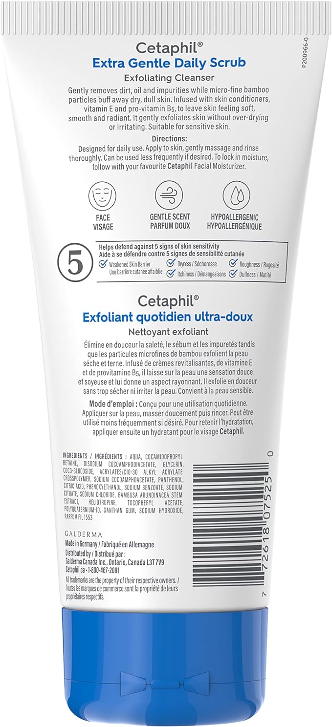 Cetaphil Extra Gentle Daily Scrub With Micro-fine Bamboo Particles and Vitamin e