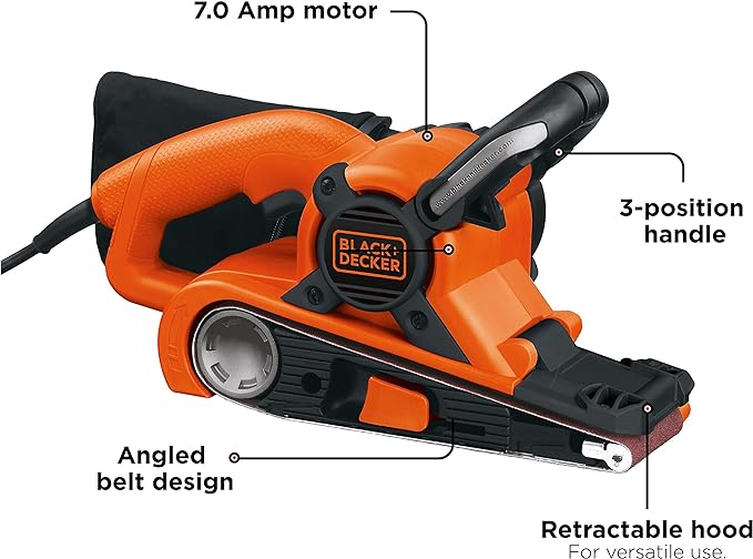 BLACK+DECKER Belt Sander with Dust Bag