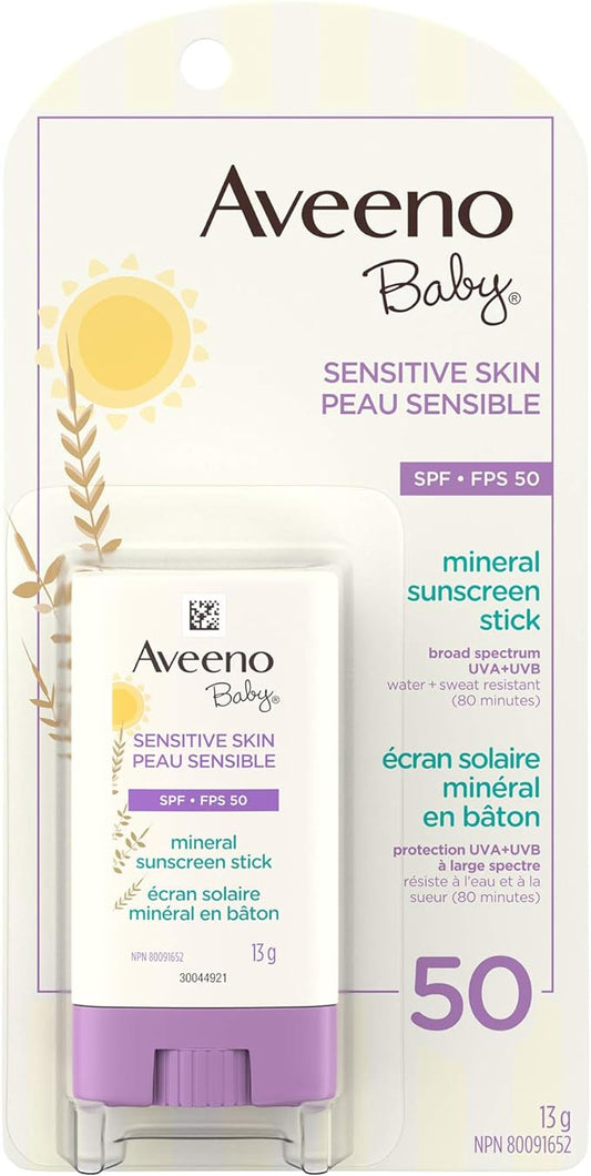 Aveeno Baby Sensitive Skin Mineral sunscreen stick